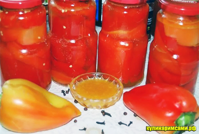 Консервированный болгарский перец в меду - заготовки на зиму